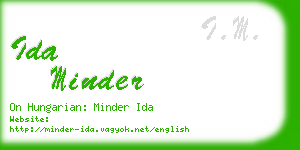 ida minder business card